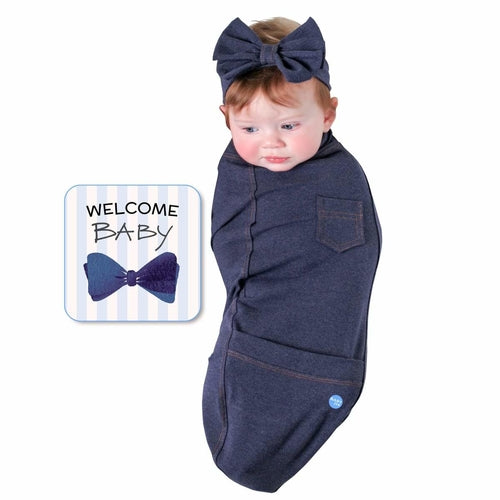 Blue Jean Baby Cocoon — Swaddle Premium para Recém-Nascidos