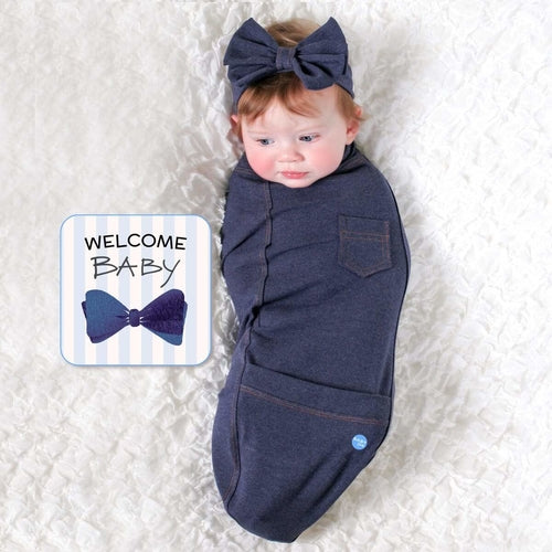 Blue Jean Baby Cocoon — Swaddle Premium para Recém-Nascidos