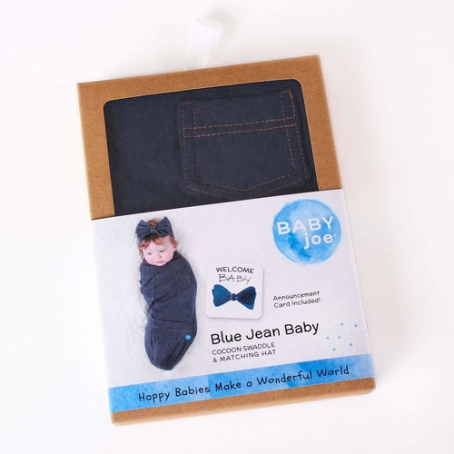 Blue Jean Baby Cocoon — Swaddle Premium para Recém-Nascidos