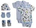 Enxoval Layette para Meninos Recém-Nascidos — Kit com 5 Peças