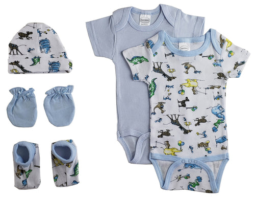 Enxoval Layette para Meninos Recém-Nascidos — Kit com 5 Peças