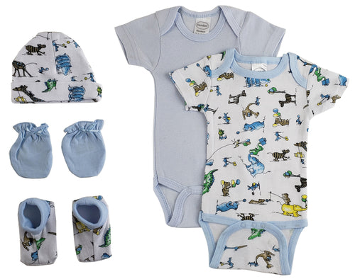 Enxoval Layette para Meninos Recém-Nascidos — Kit com 5 Peças