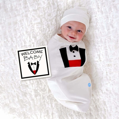Tuxedo Baby Cocoon — Swaddle Premium para Recém-Nascidos
